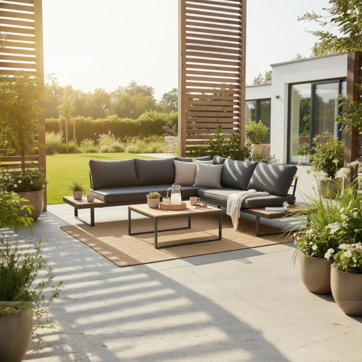 Gartenmöbel-Set aus Aluminium – STACY GREY